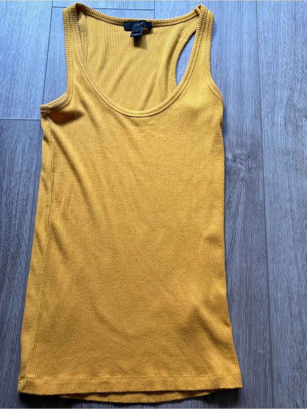 J Crew Ribbed Gold Tank Top